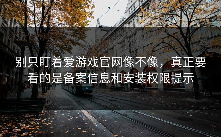 别只盯着爱游戏官网像不像，真正要看的是备案信息和安装权限提示